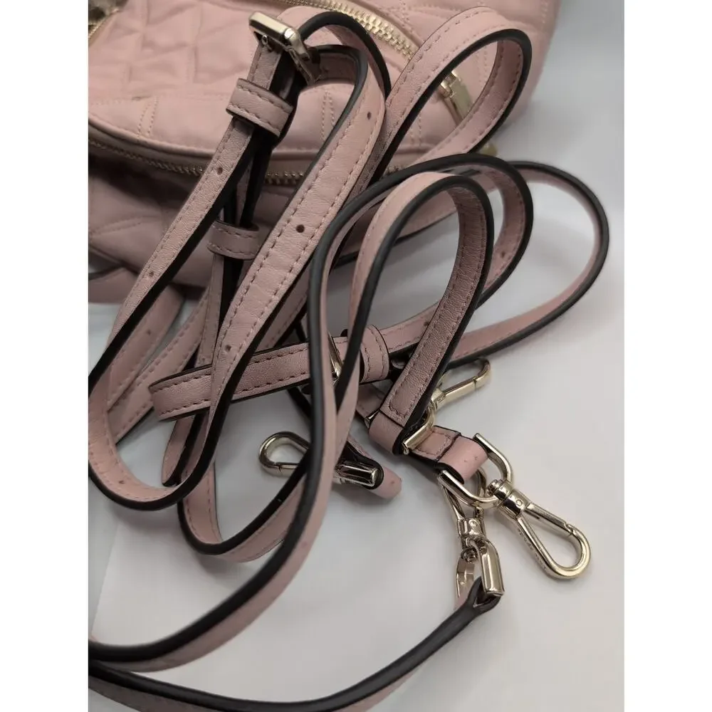 Kate Spade New York Quilted Mini Backpack Blush Pink Leather Gold Hardware